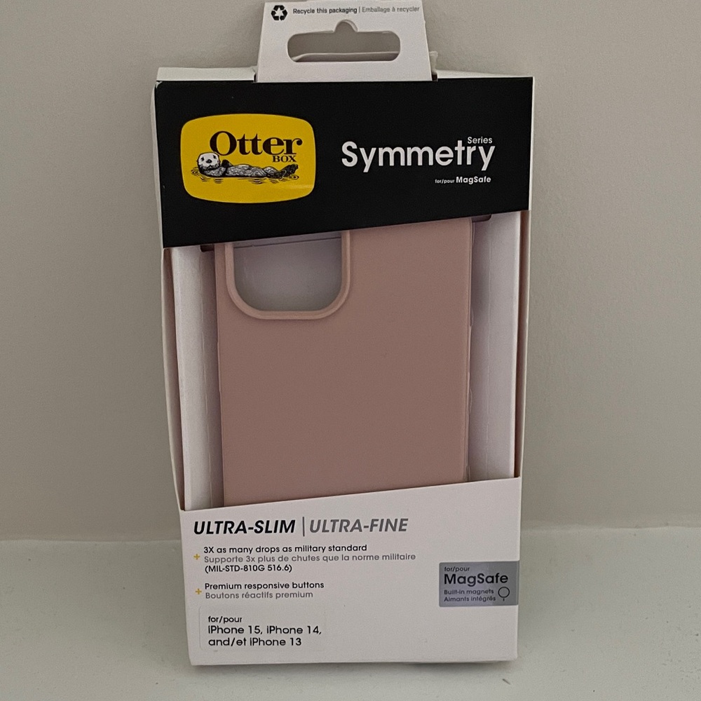 OtterBox Symmetry Series MagSafe Ultra-Slim Pink Case for iPhone 13, 14, and 15